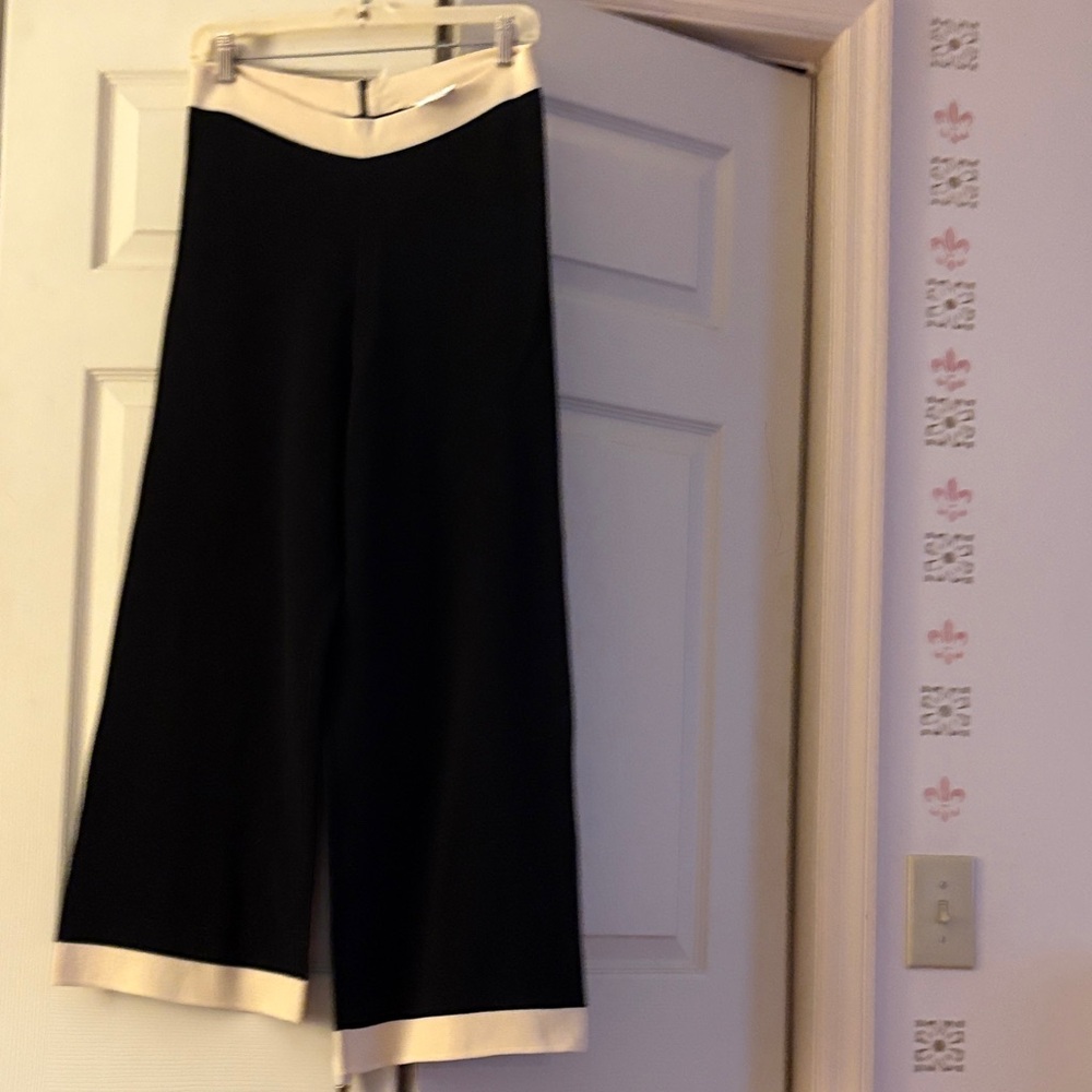 Sundays Elegant Black and Cream Women's Pants
